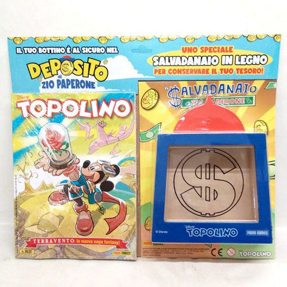 Fumetto Topolino 3620 + Il Salvadanaio Deposito di Zio Paperone