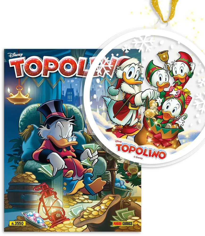 Fumetto Topolino libretto n. 3550 + Gadget Decoro Natalizio Paperopoli ( Natale 2023)