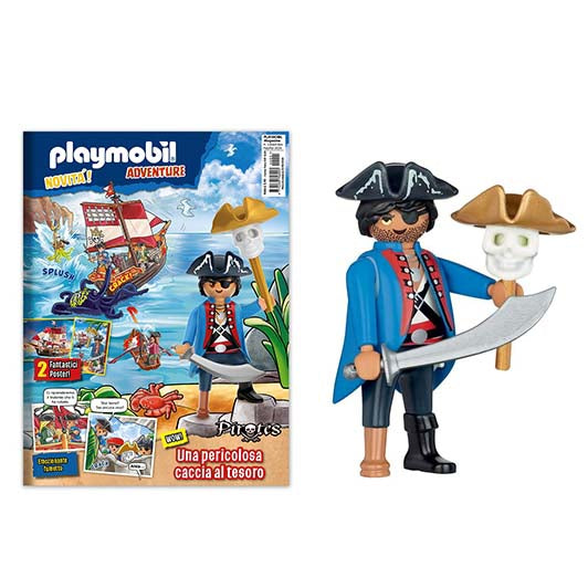 Magazine Playmobil Magazine n. 1 del 2024 + Pirata con teschio e sciabola!