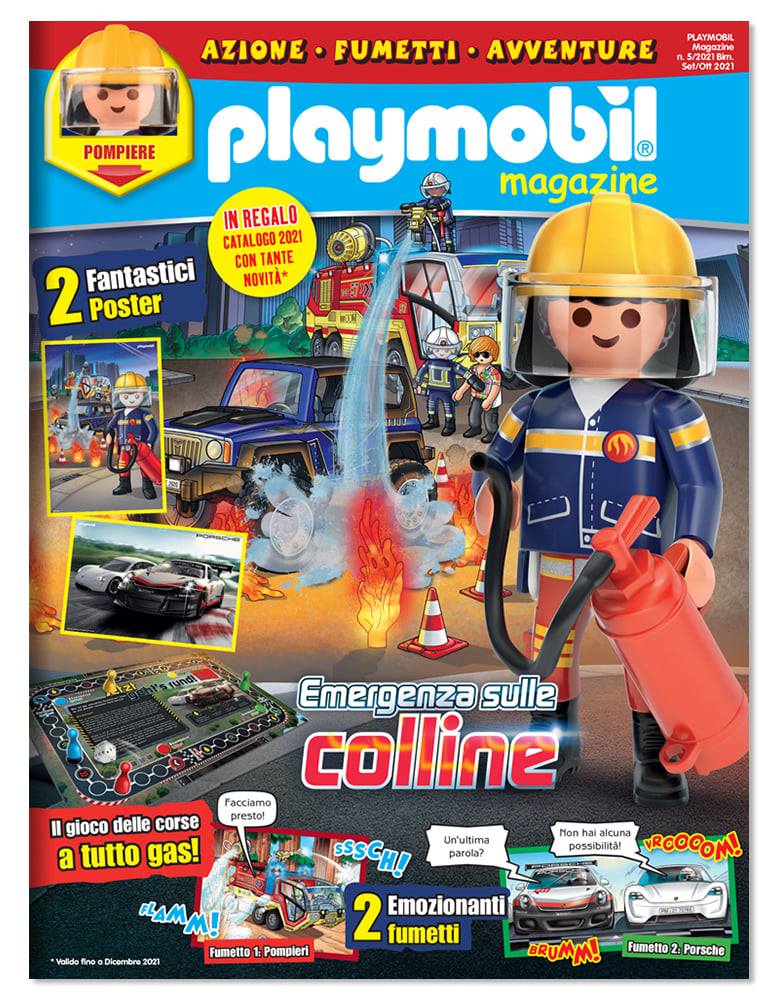 Magazine Playmobil Magazine n. 5 del 2021 + Pompiere Limited Edition