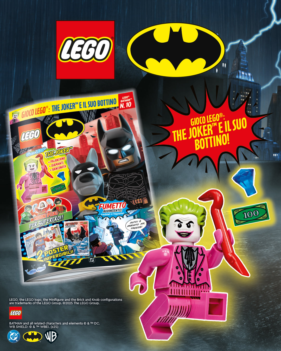 Magazine LEGO BATMAN n. 10 + JOKER e il suo Bottino