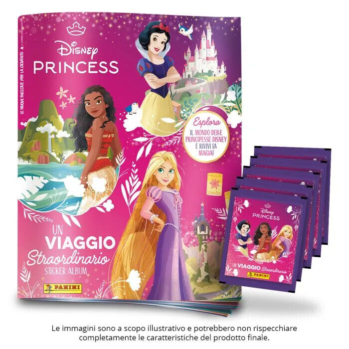 Scegli Set Album e/o Bustine di figurine Principesse Disney Sticker Panini 2024