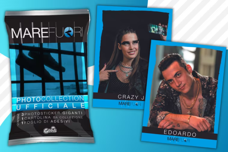 PHOTO COLLECTION MARE FUORI Cartolina Adesivi Foto Stickers TV Rai