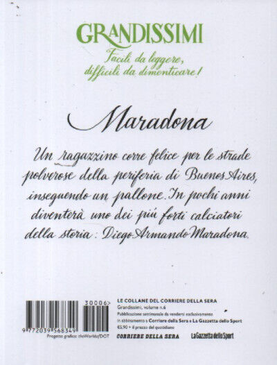 Libro Grandissimi Maradona El pibe de Oro - Diego Armando Gazzetto dello Sport