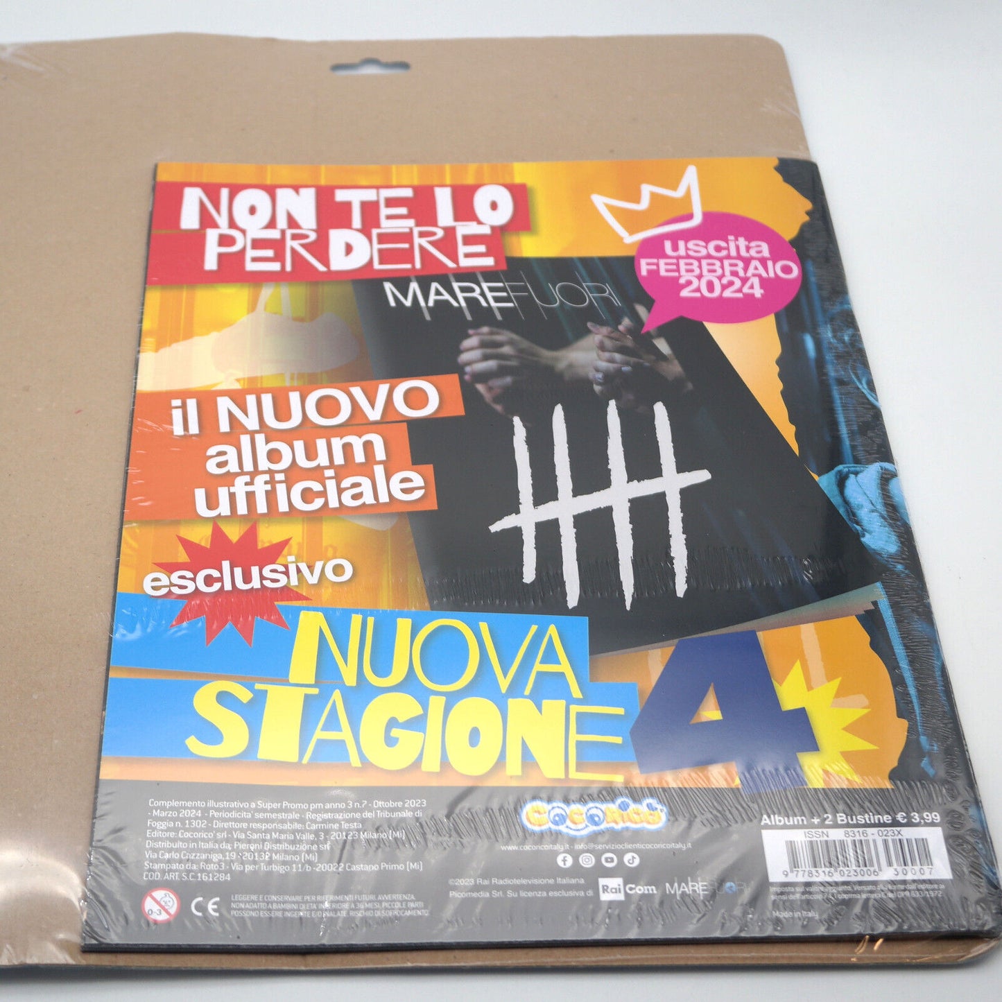 Ensemble d'albums MARE FUORI et packs d'autocollants Rai 2023 TV Starter Pack