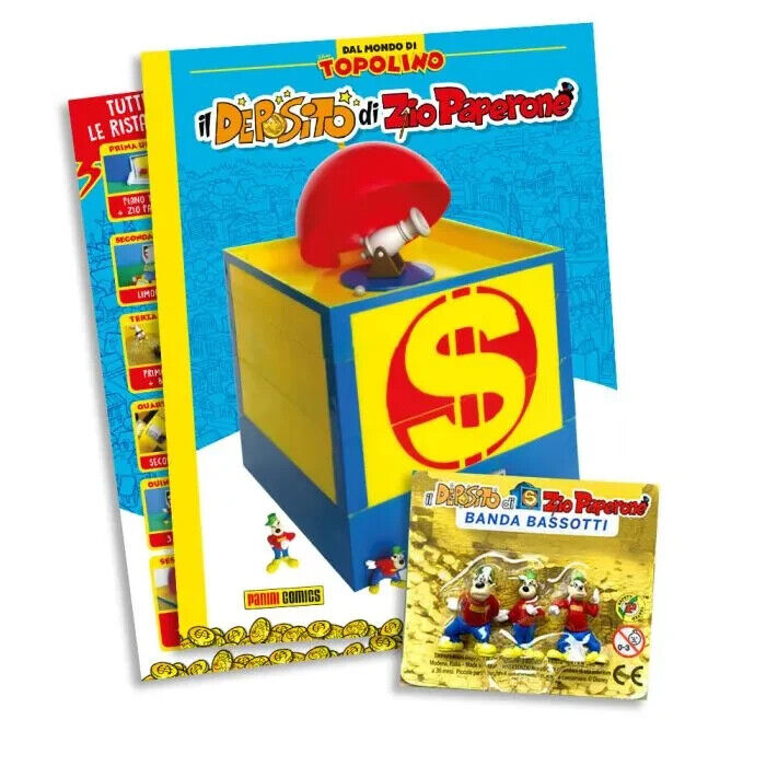 Set 6 Collezione di TOPOLINO IL DEPOSITO DI ZIO PAPERONE Completo Gadget Disney