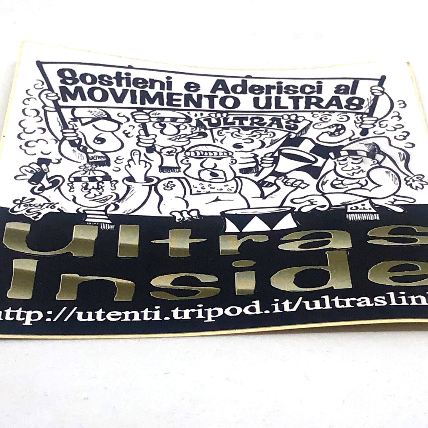 2x Adesivo Ultras Inside Vintage Anni 80 Adesivi in PVC moto Storia del Calcio