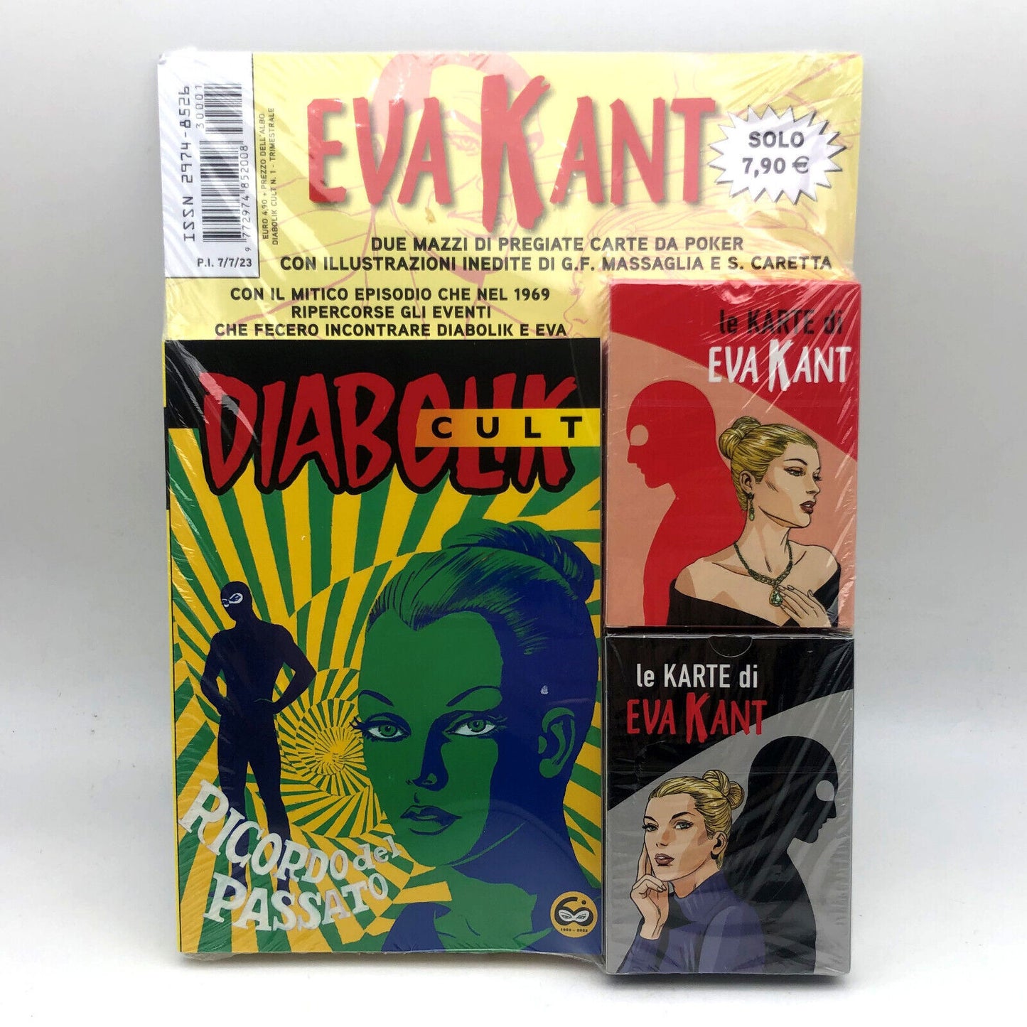 Fumetto DIABOLIK Cult "Ricordo del Passato" + Gadget Le carte da poker inedite di Eva Kant - Karte 2023
