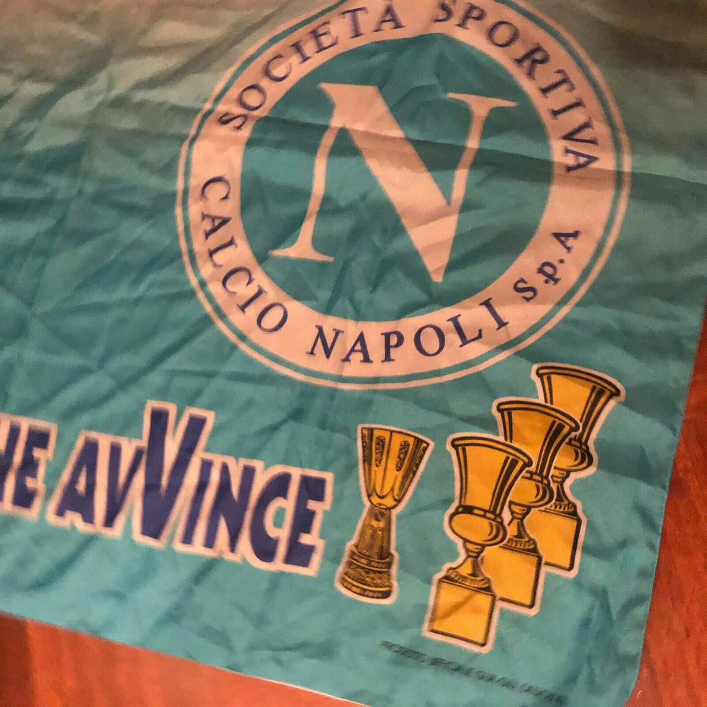 BANDIERA del NAPOLI Ultras Calcio Vintage anni 90 3° Coppa periodo di MARADONA