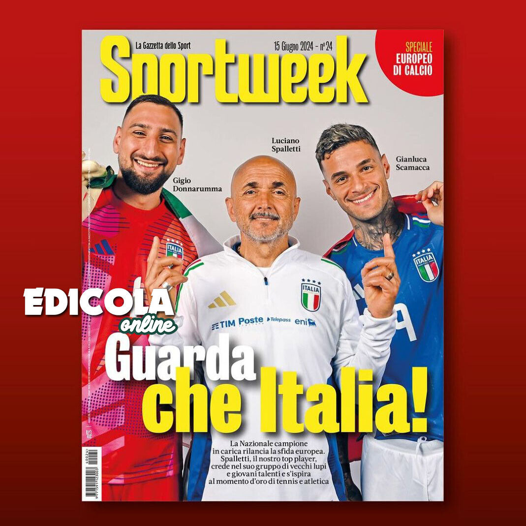 Sportweek 15 June 2024 + Fourth Pack Reloaded Footballers Stickers Panini 4th