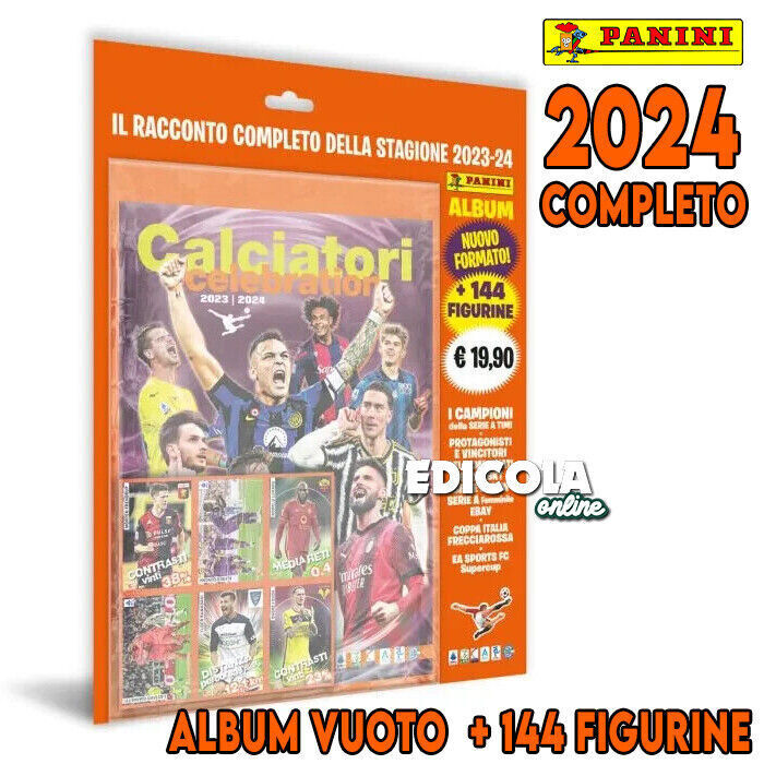 Set Album Completo di Calciatori CELEBRATION PANINI 2023-24 2024 Update Figurine
