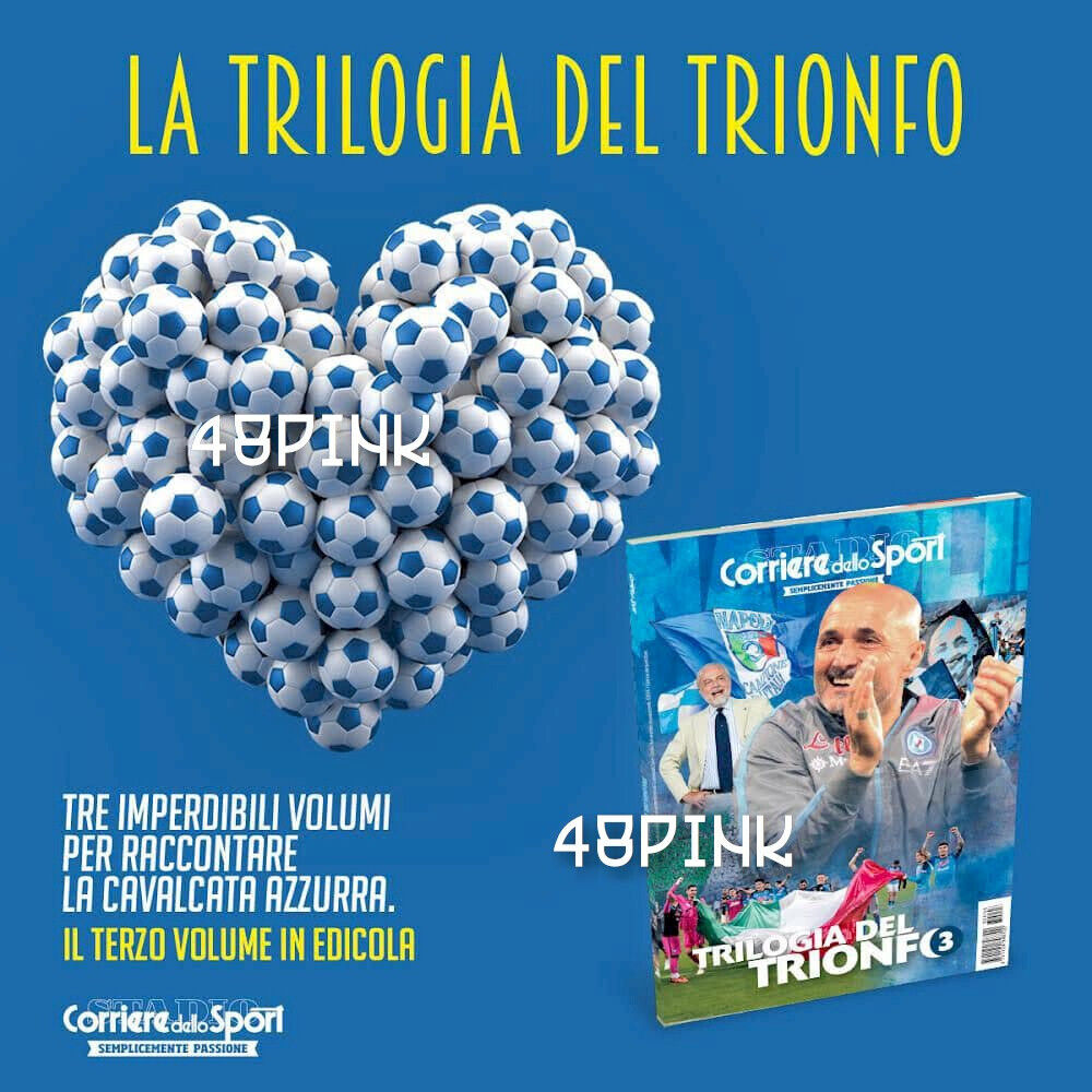 3 Volumi TRILOGIA DEL TRIONFO Libro Scudetto NAPOLI Inserto Corriere dello Sport