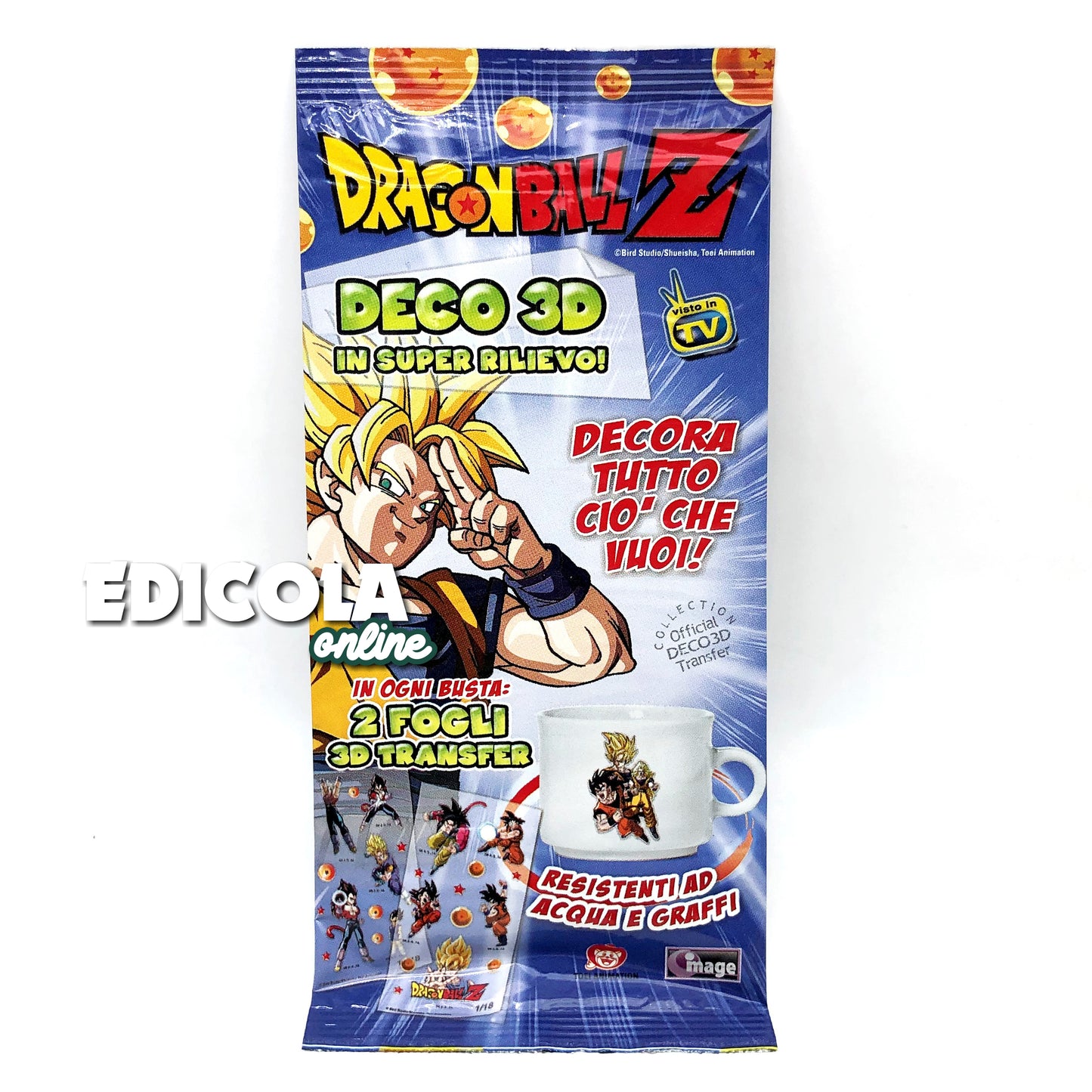 Bustina Dragonball Deco 3D (contiene 2 fogli 3D Transfer)