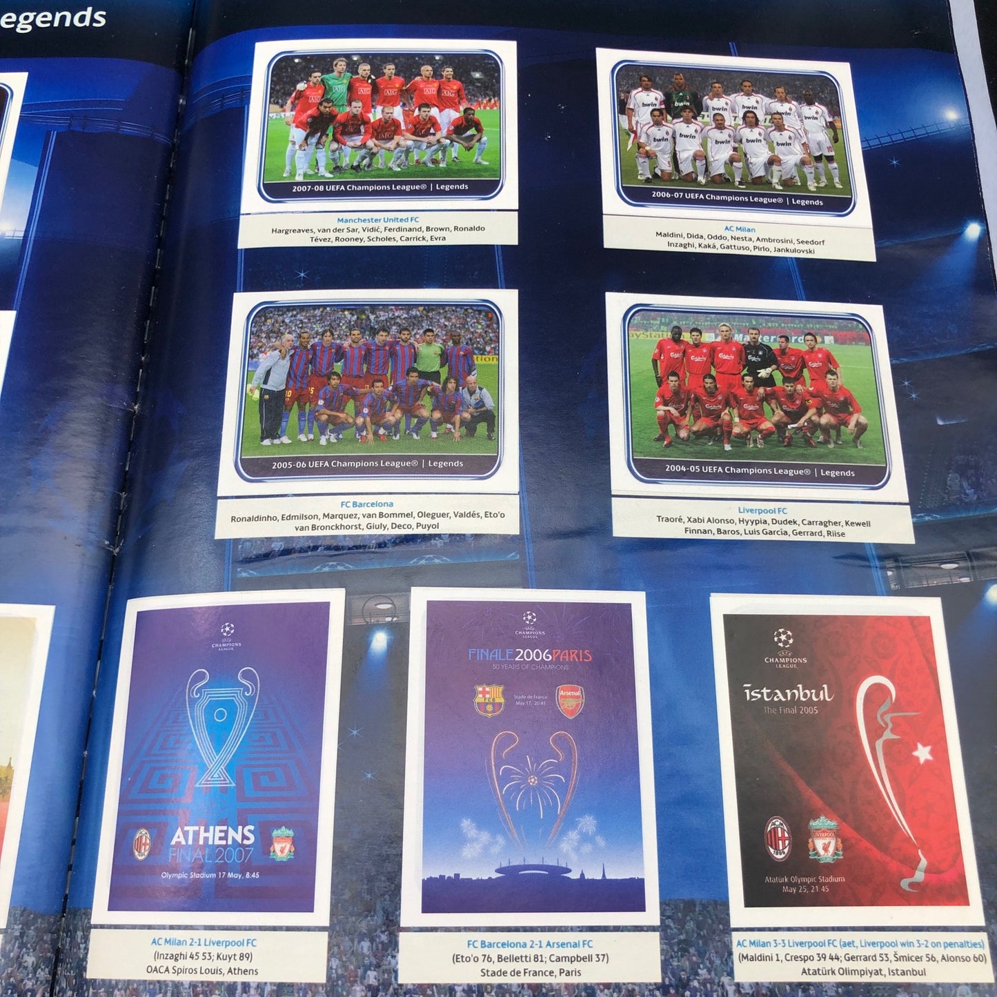 Album Completo di Figurine Calciatori Panini CHAMPIONS LEAGUE 2010-11 Uefa 2011