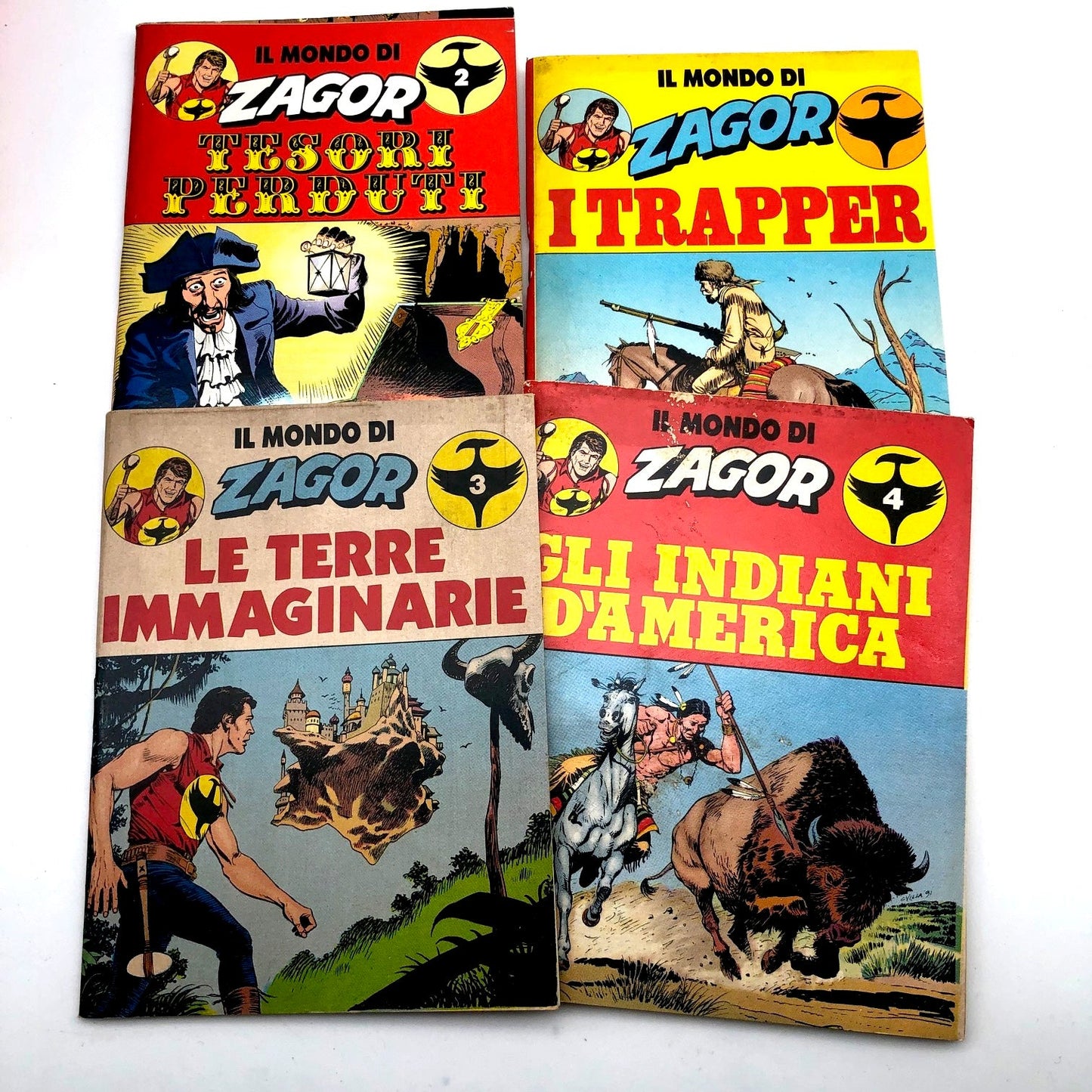 Set 4 Volumetti : IL MONDO DI ZAGOR N. 1 2 3 4