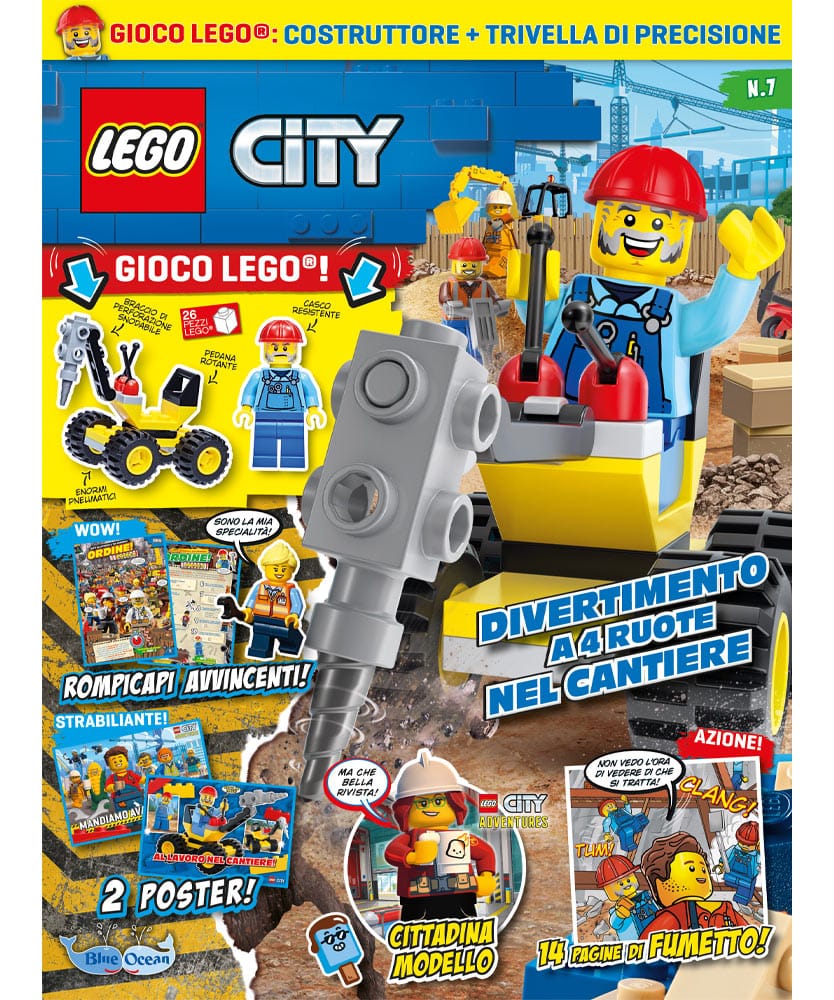 Rivista LEGO CITY N. 7 - COSTRUTTORE + TRIVELLA DI PRECISIONE