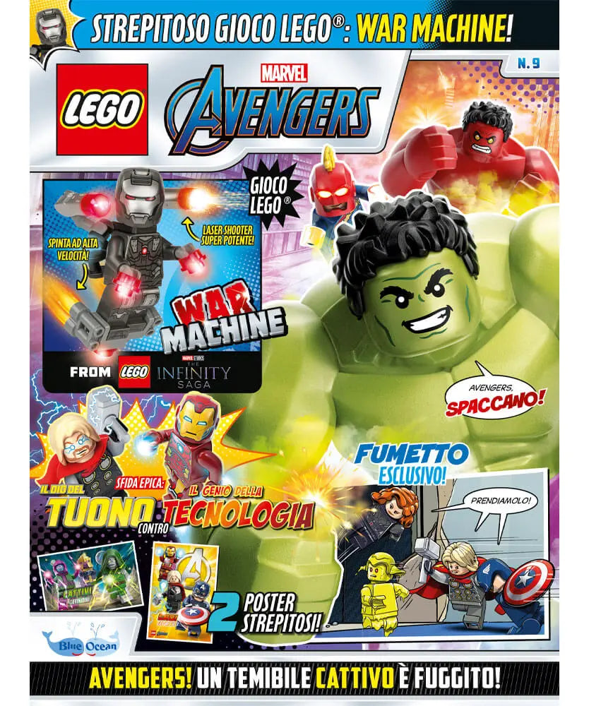 Rivista LEGO MARVEL AVENGERS n. 9 + WAR MACHINE