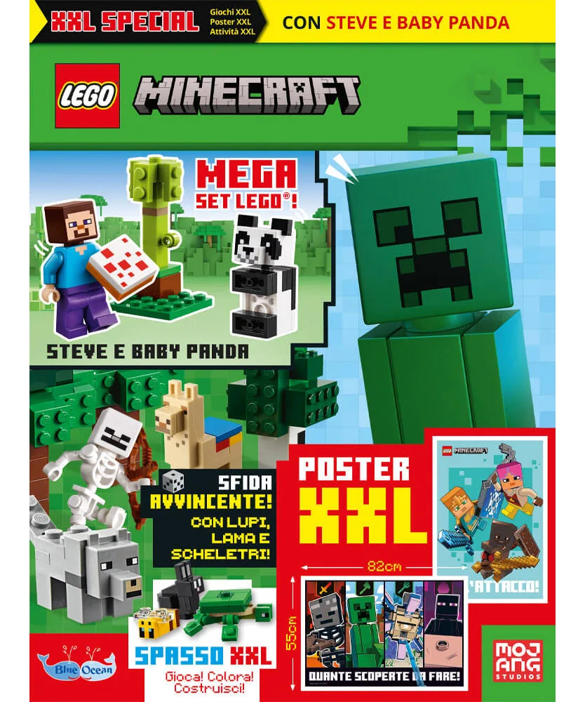 Rivista LEGO Minecraft XXL Special n.3 + STEVE E BABY PANDA