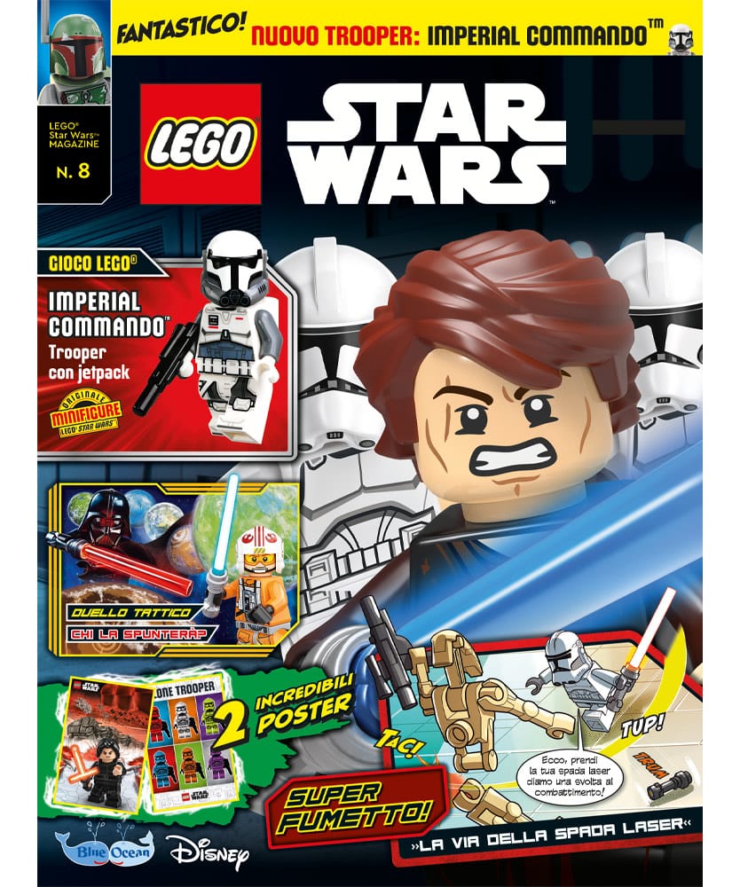 Rivista LEGO STAR WARS n.8 + MINIFIGURE TROOPER IMPERIAL COMMANDO