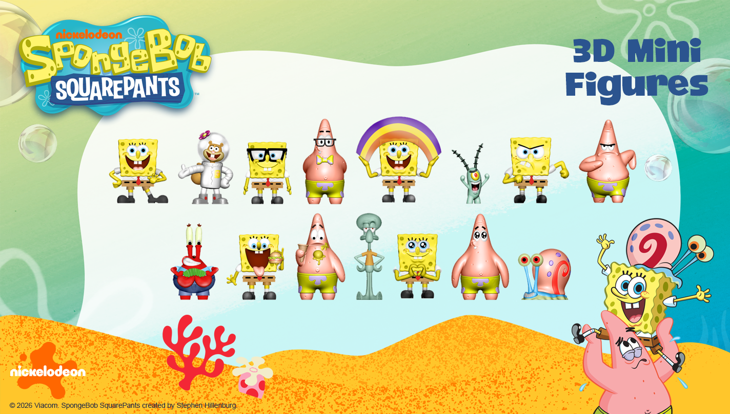 Scegli mini Figures 3D personaggio SPONGEBOB Squarepants (2026)