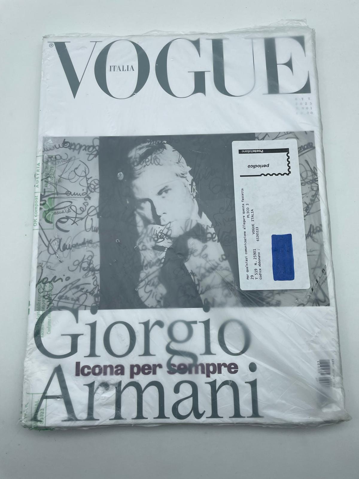 Rivista VOGUE ITALIA - Ottobre 2025 Doppia Copertina dedicata a Giorgio Armani