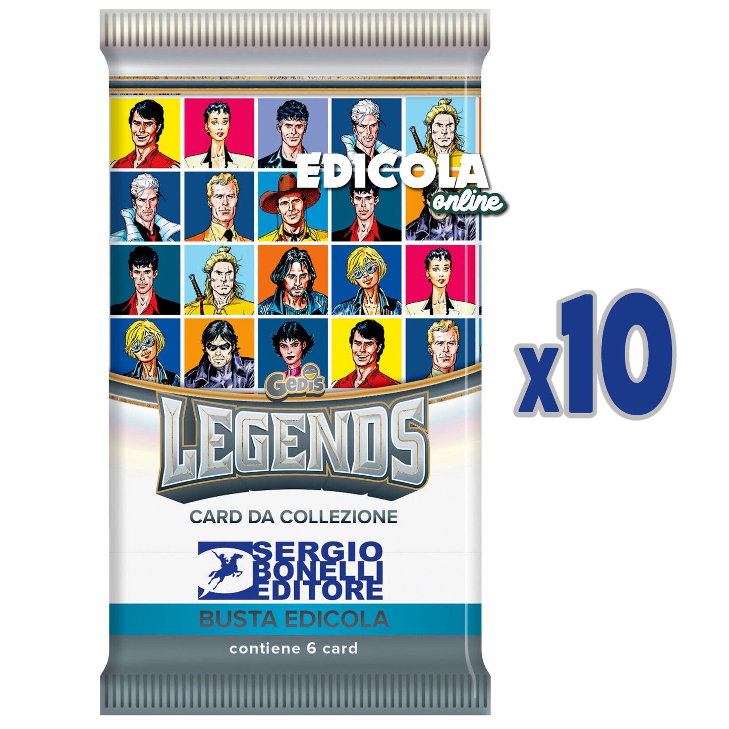 CARD LEGENDS 2024 pack of characters by Sergio Bonelli Editore