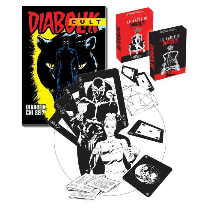 Fumetto DIABOLIK Cult "Chi sei?" + Gadget Le diabolike carte da poker - Karte 2022