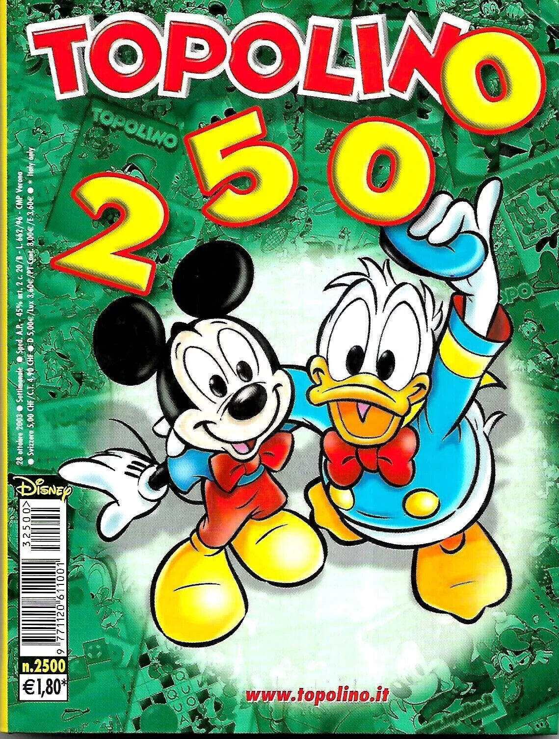 Fumetto Libretto Speciale Cartonato di TOPOLINO n. 2500
