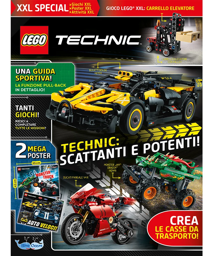Rivista LEGO TECHNIC XXL SPECIAL n.1 + CARRELLO ELEVATORE + PALLET