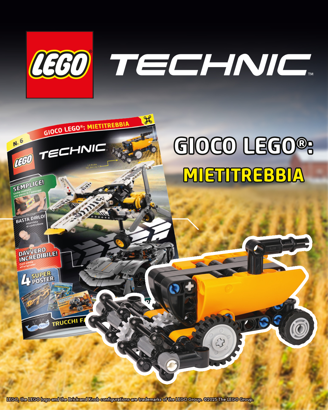 Rivista LEGO TECHNIC n.6 + Set MIETITREBBIA