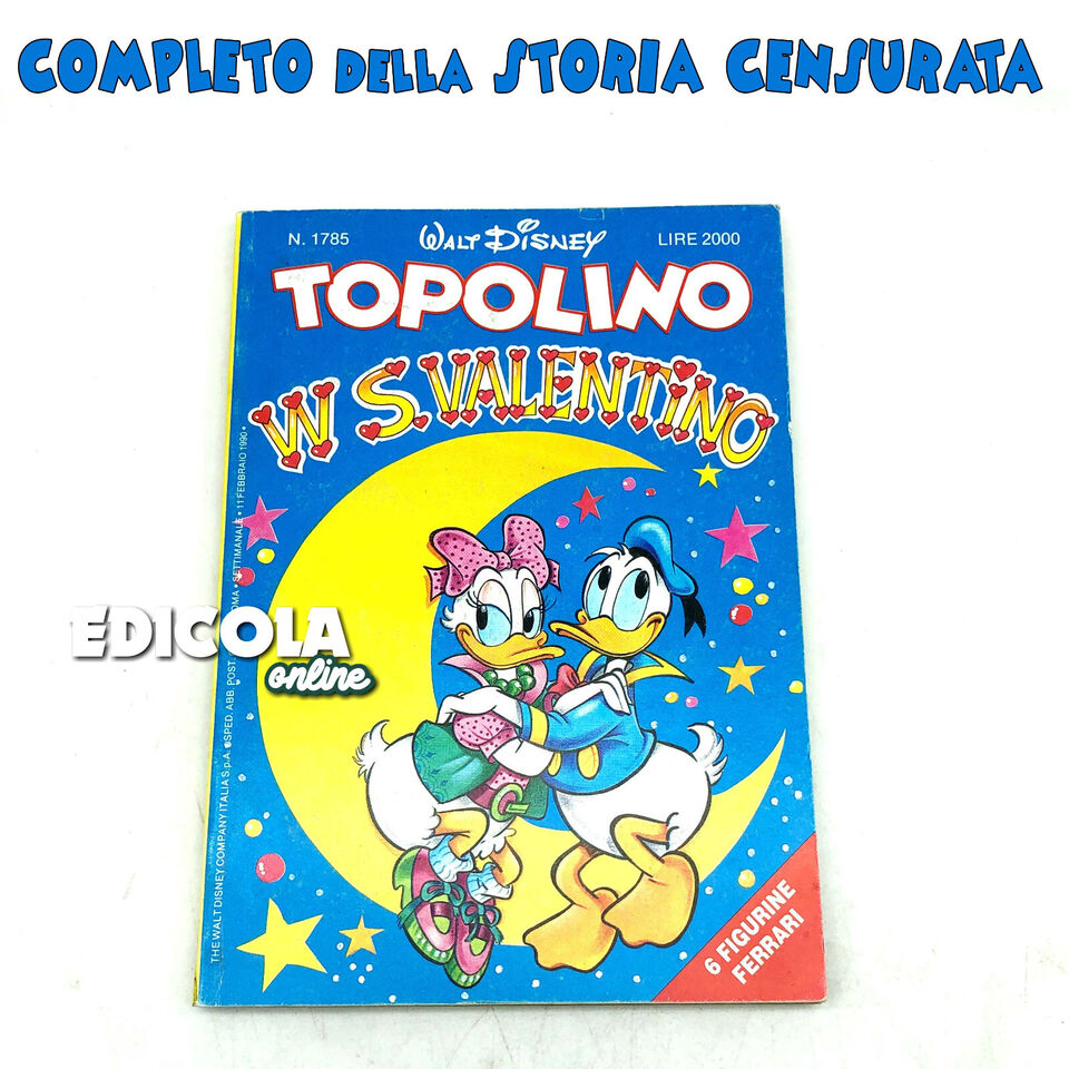 Caricature de MICKEY MOUSE trahit Minnie Livret censuré n. 1785 Saint Valentin