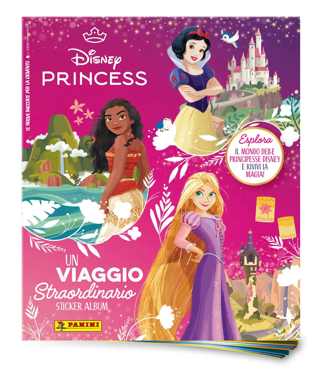 Scegli Set Album e/o Bustine di figurine Principesse Disney Sticker Panini 2024