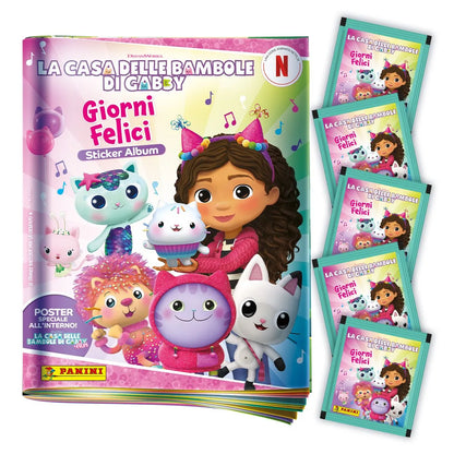 Set Raccoglitore e/o Bustine di figurine LA CASA DELLE BAMBOLE DI GABBY Giorni Felici Sticker Album (Panini 2025)