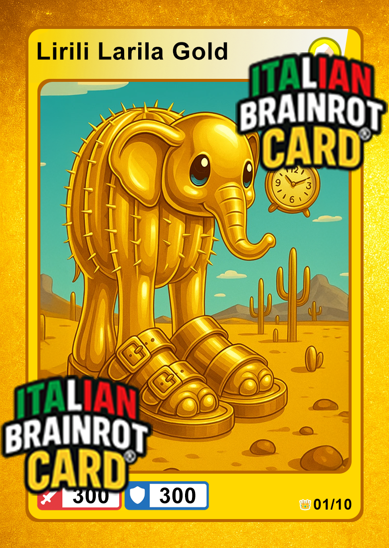Bustine di Card Italian Brainrot Card "GOLD EDITION"