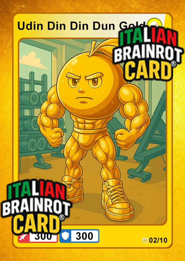 Bustine di Card Italian Brainrot Card "GOLD EDITION"