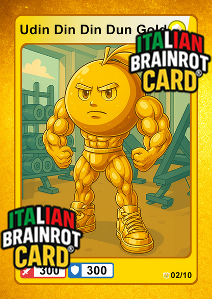 Bustine di Card Italian Brainrot Card "GOLD EDITION"