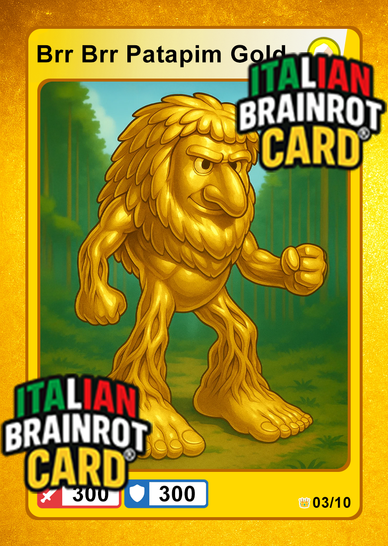 Bustine di Card Italian Brainrot Card "GOLD EDITION"