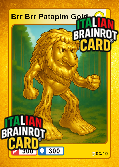 Bustine di Card Italian Brainrot Card "GOLD EDITION"