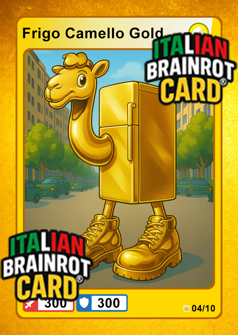 Bustine di Card Italian Brainrot Card "GOLD EDITION"