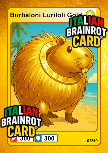 Bustine di Card Italian Brainrot Card "GOLD EDITION"