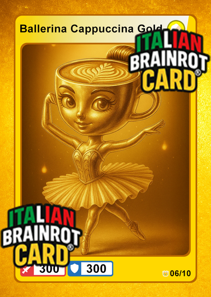 Bustine di Card Italian Brainrot Card "GOLD EDITION"