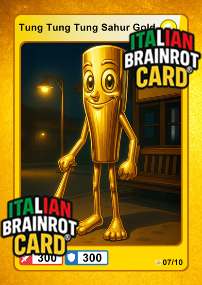 Bustine di Card Italian Brainrot Card "GOLD EDITION"