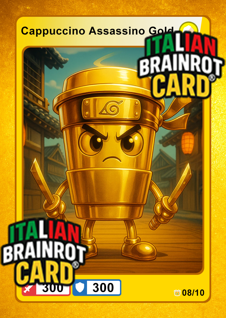 Bustine di Card Italian Brainrot Card "GOLD EDITION"