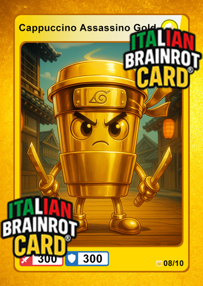 Bustine di Card Italian Brainrot Card "GOLD EDITION"