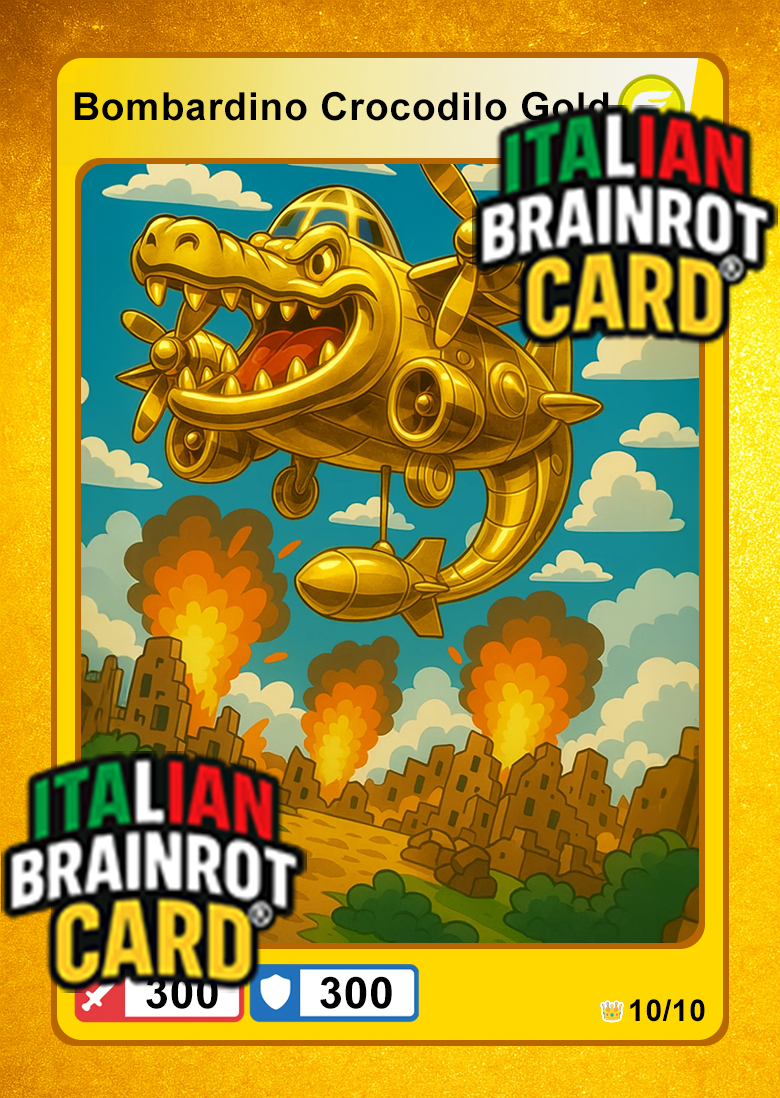 Bustine di Card Italian Brainrot Card "GOLD EDITION"