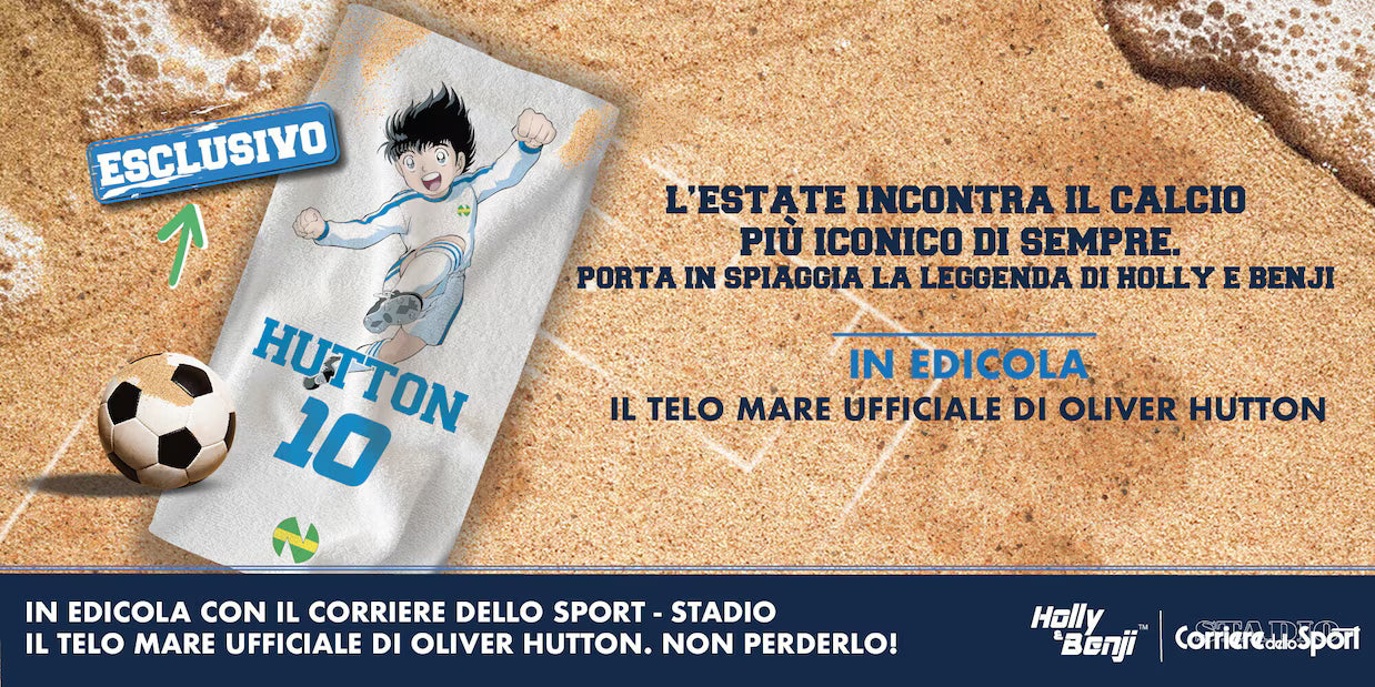 Telo mare ufficiale Oliver Hutton (La Leggenda di Holly e Benji - Corriere dello Sport 2026)