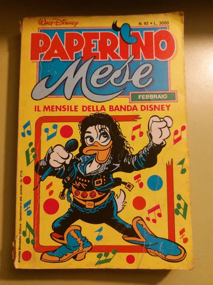 Fumetto con Copertina dedicata a Michael Jackson - Paperino Mese 1988