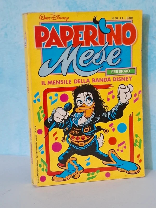 Fumetto con Copertina dedicata a Michael Jackson - Paperino Mese 1988