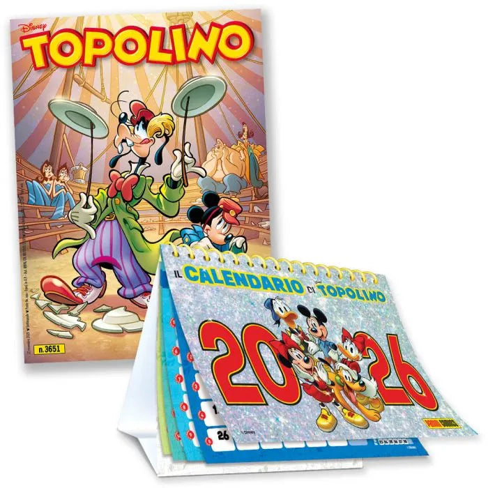 Fumetto Topolino n. 3651 + Calendario da Tavolo 2026