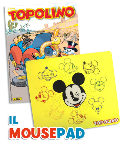 [Preordine] Set Tappetino Mousepad e/o Mouse Usb Wireless di Topolino (Con Topolino 3671+3672)